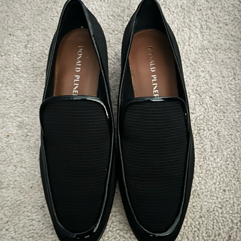 Donald J. Pliner Black Slip-On Loafers